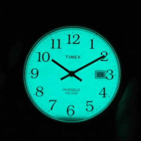 Vintage 2004 Timex Indiglo Easy Reader Date 35mm Two Tone Mens Quartz Watch
